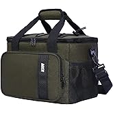 MIER Mens Lunchbox for Work Insulated 24 Cans/15L Large Lunch Bags Leakproof Adult Women Lunch Box Coolers for Travel Beach Picnic Office, Dark Green
