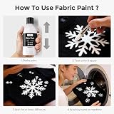 Nicpro 8.45 oz White Fabric Paint Permanent Non-Toxic for DIY Crafts view 4