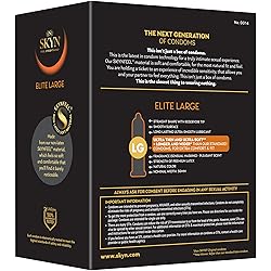 SKYN Elite Large Non-Latex Lubricated Condoms, 36