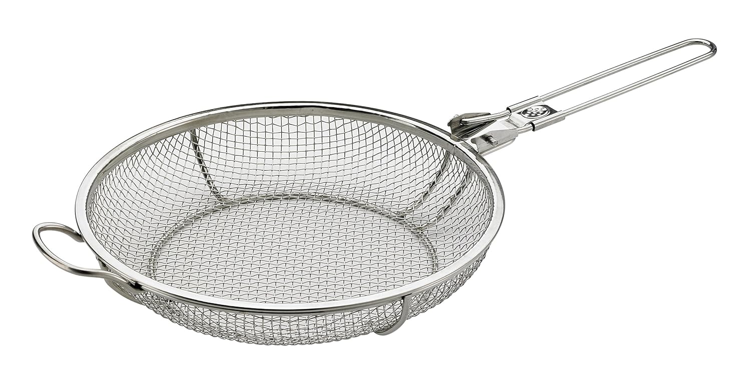 Elizabeth Karmel's Sizzlin' Skillet Grill Pan and Vegetable Grill Basket, Stainless Steel, 11-Inch x 2.25-Inch
