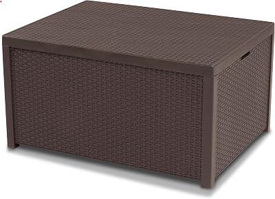 Keter Allibert Arica rattan effect Coffee Table with storage Brown
