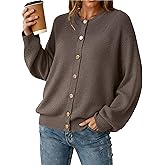 Arach&Cloz Women's Wool Blend Oversized Cardigan Sweaters Button Down Casual Clothing
