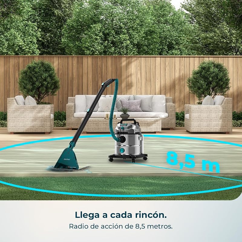 Aspirador sólido, líquido, para estofos e carpetes com cabo Conga CarpetClean 20000 Pro Ultra. 1600W, 21kPa de potência, 2 em 1 função, capacidade de 20L, kit de acessórios, raio de ação 7m