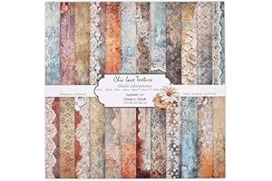 24 Sheets Double Sided Scrapbook Paper, 12x12 Inch Decorative Craft Paper for Scrapbooking, Card Making, Decoupage, Origami, 