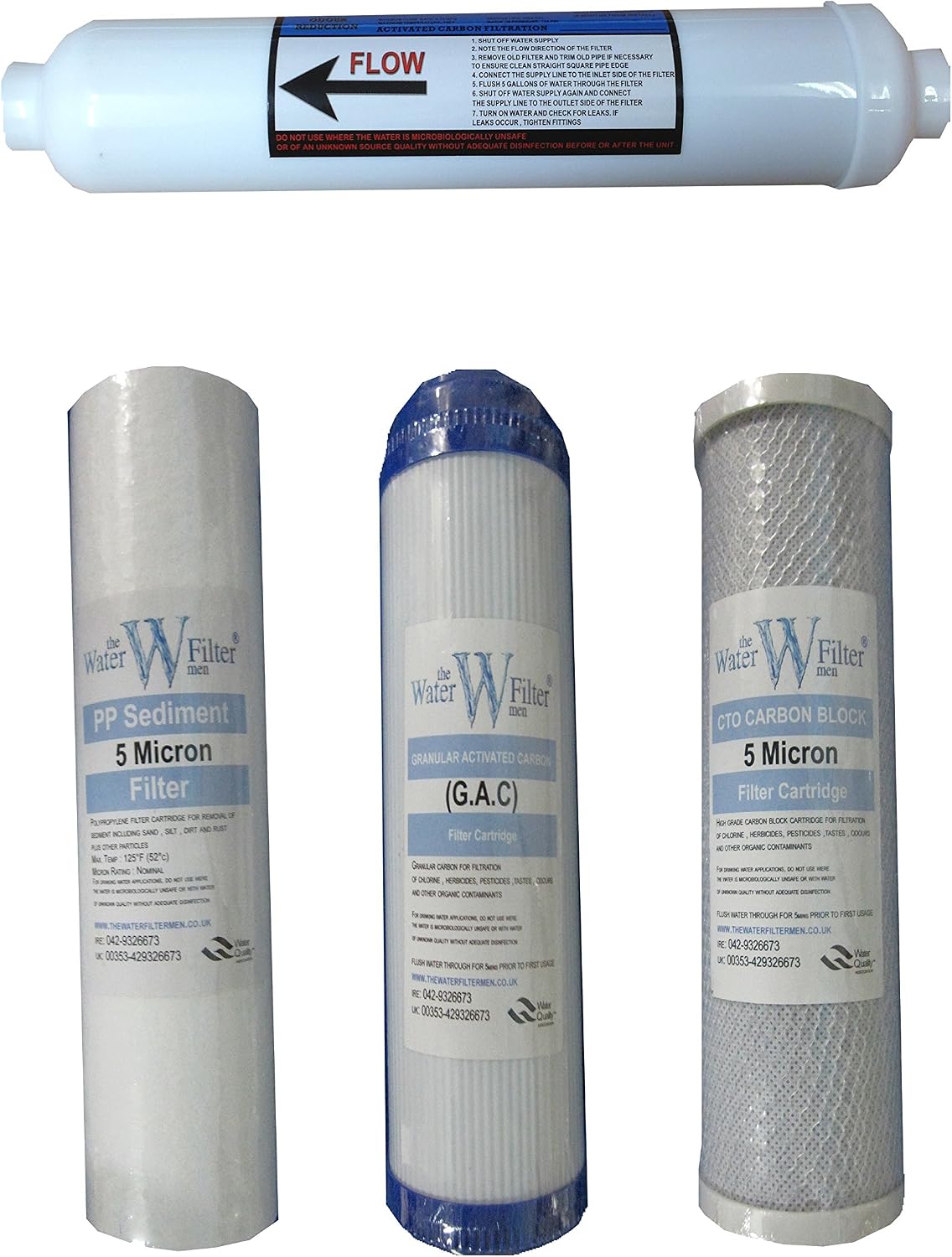 Set per il filtraggio dell'acqua a osmosi inversa (4 filtri / ricambi