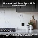 BG Electrical Nexus Metal Unswitched Fused Spur Unit Matt Black 13A NFB54 view 4