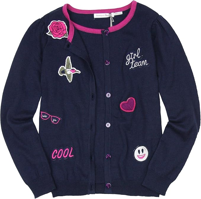 navy fine knit cardigan