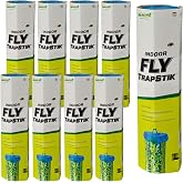RESCUE! Fly TrapStik &ndash; Indoor Hanging Fly Trap - 9 Pack | Indoor Fly Traps, Adhesive Fly Traps, Pesticide-Free Traps, Solid, Clear/White, Odor-free