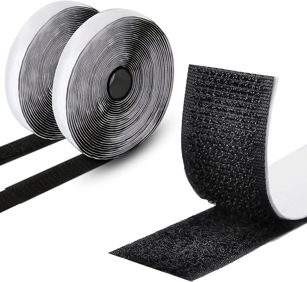 ARMIZ Hook and Loop Tape 20mm x 10m Self Adhesive Black
