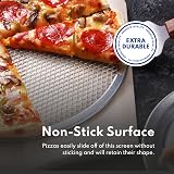 New Star Foodservice 12" Commercial Aluminum Pizza Screen Pan Baking Sheet Set 6 view 5