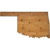 Totally Bamboo Oklahoma State Shaped Bamboo Serving and Cutting Board