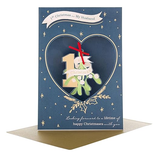 Hallmark Husband 1st Christmas Large Card 'Keepsake Tree Decoration
