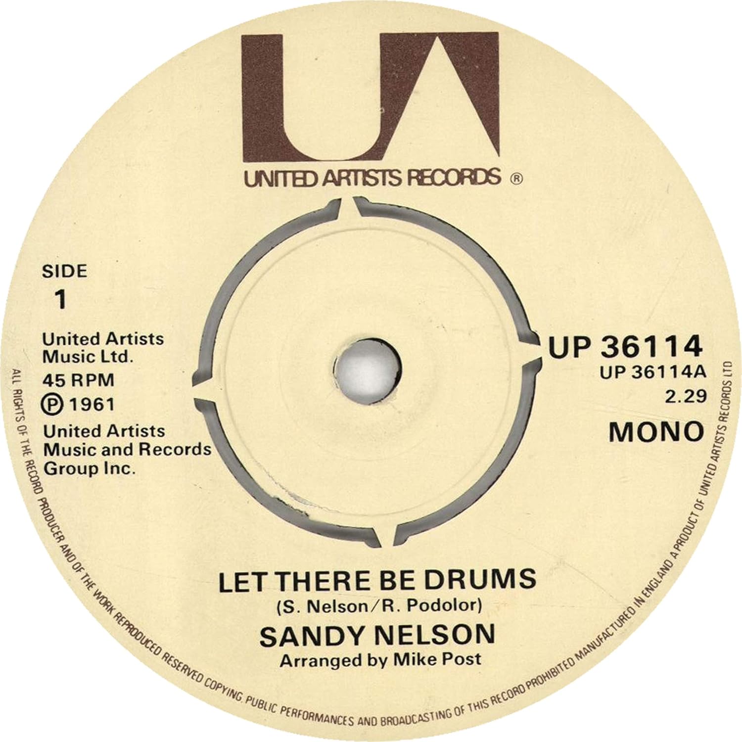 Sandy Nelson Let There Be Drums Music