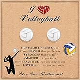 DORANA S925 Sterling Sliver Sports Earrings Stud for Teen Girls Women Baseball/Soccer/Volleyball/Basketball/Softball/Football Hypoallergenic Stud Earrings Game Day Jewelry Gift