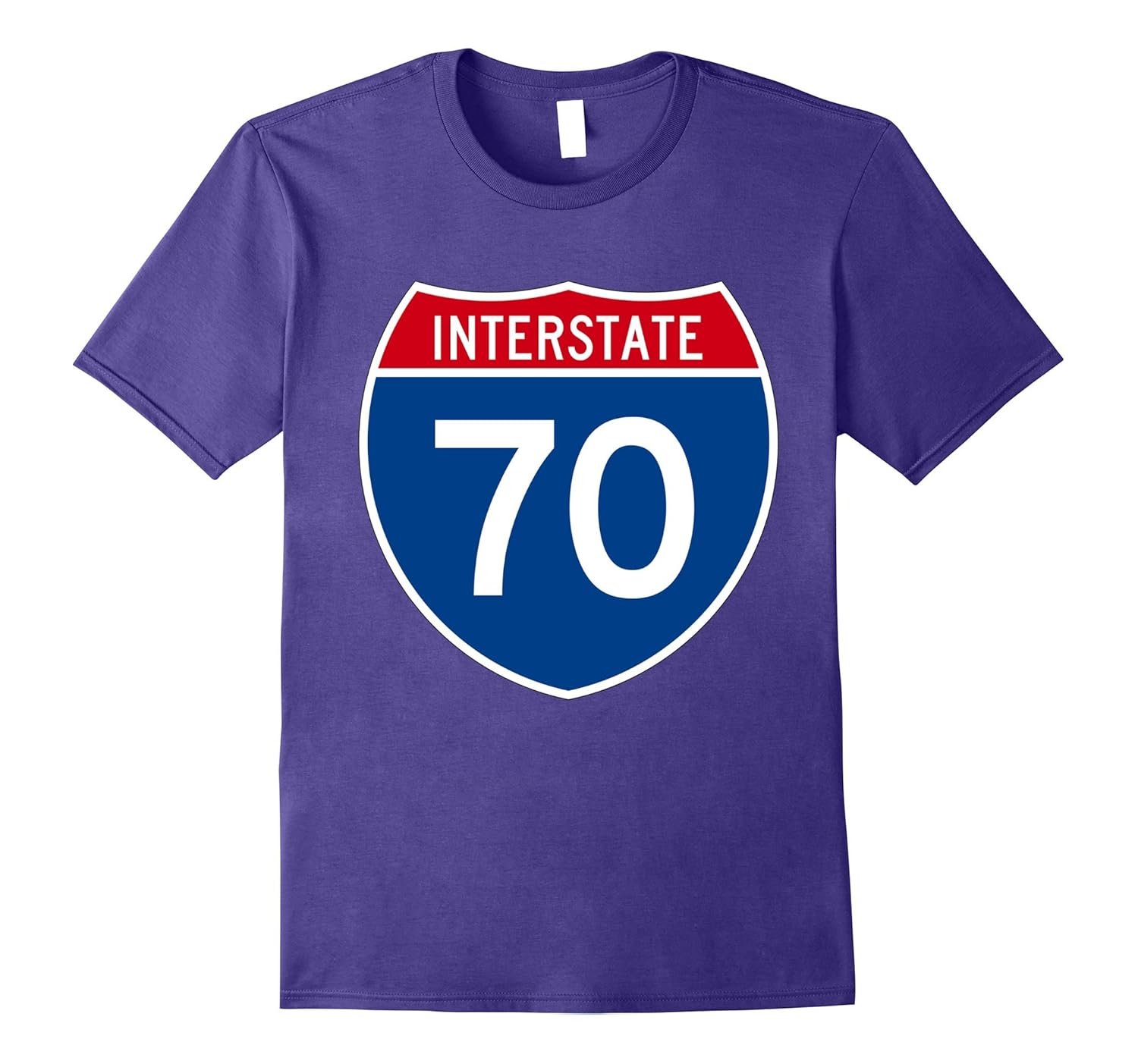 Interstate 70 I-70 Shield Highway T-Shirt-Rose