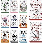 QIONG MENG 11 Pcs Golden Doodle Kitchen Towels 14x21 Inch Puppy Dog Dish Towels Seasonal Christmas Mother Day Gift Holiday Hand Towels for Home Kitchen Bathroom Decoration