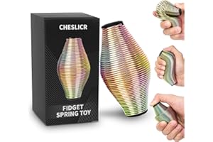 CHESLICR Metal Fidget Spring Toys Adults, Easter Basket Stuffers Filler Gift for Kids Teen Boy Men, Quiet Cool Stuff Gadgets Office Desk Stress Relief Ball Sensory Tool ADHD Fingears Grip Figette Anxiety Item