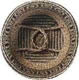 DOKOT Seagrass Plant Basket Natural Woven Planter Foldable with Handles Black view 4