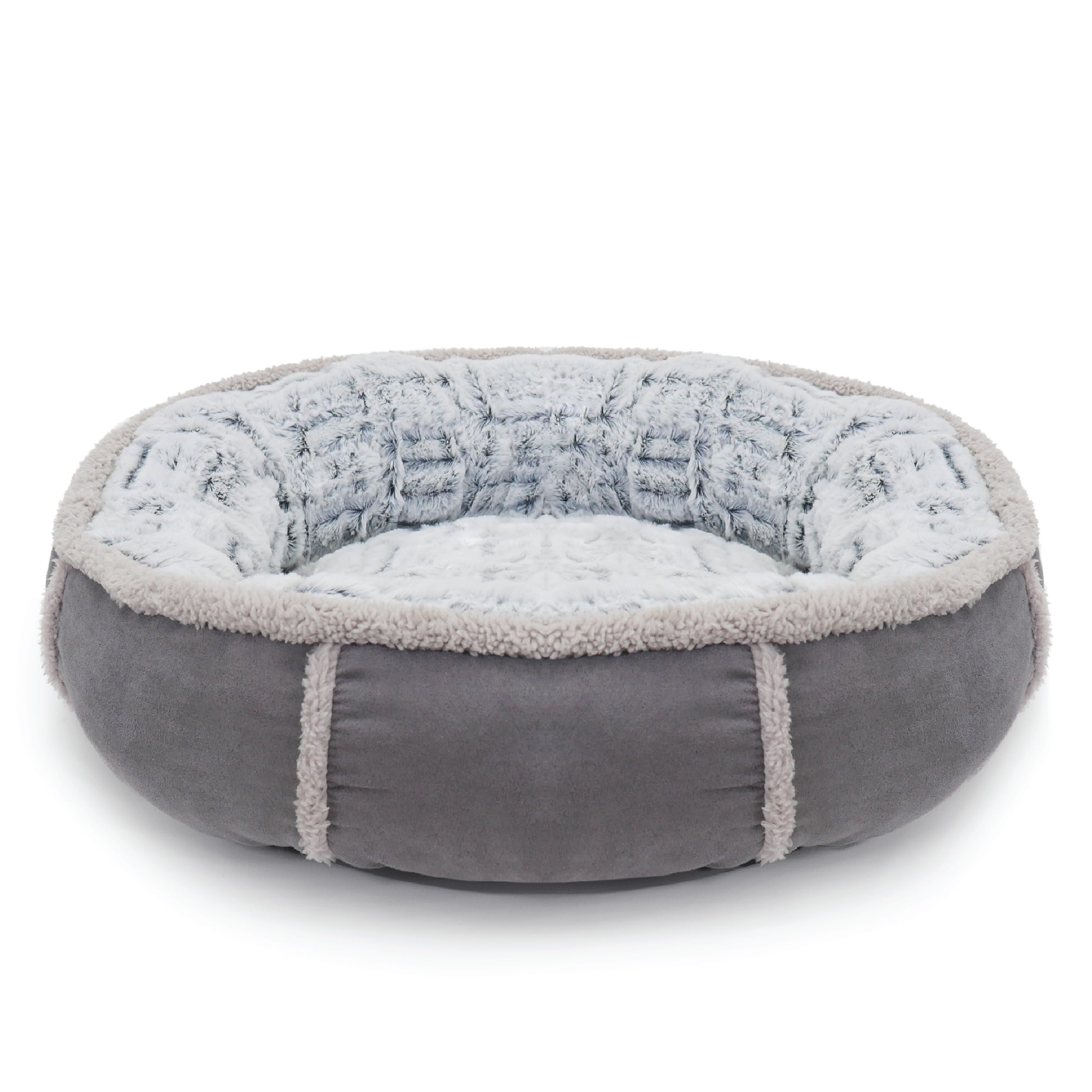 Rosewood 40 Winks Deep Plush Donut Dog Bed, 27”