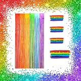 Aisszhao Rainbow Tinsel Curtain Backdrop 2pcs 3.2ft x 6.5ft Foil Decor view 3
