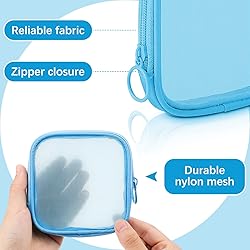 Weewooday 4 Pcs Mesh Makeup Bag Mesh Cosmetic Bag
