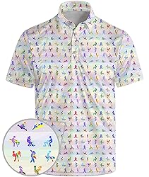 Funny Golf Shirts for Men Crazy Funny Golf Polo