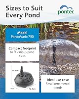 Pontec PondoVario 750 Pond Fountain Pump 720 LPH 4 Nozzles Filter 9W Black view 5