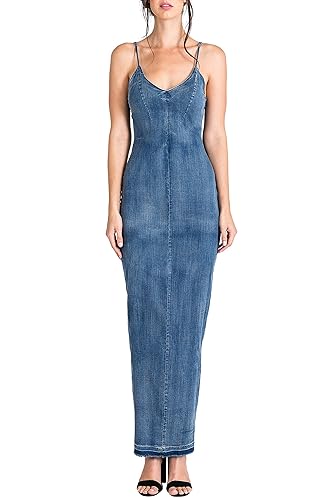 Standards Practices Modern Women's V-Neck Indigo Tencel Denim