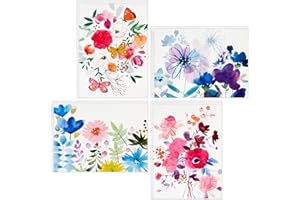 Hallmark Assorted Blank Cards, Painted Flowers (48 Cards with Envelopes)
