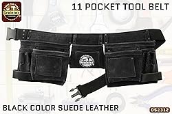 Graintex DS2312 11 Pocket Black Color Suede Leather
