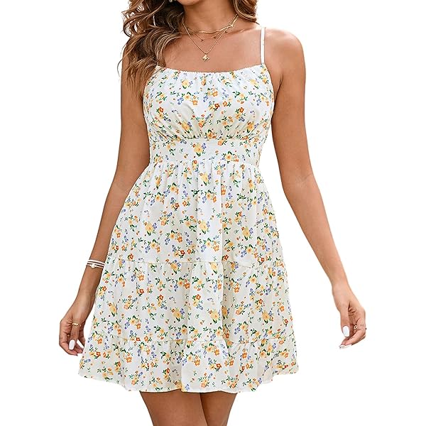 princess polly baby blue dress Milumia Women's Floral Print Puff Short Sleeve Dresses Boho Shirred Flared Maxi  Dresses Multicolor X-Large at Amazon Women's Clothing store main image 1