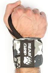 BEAR GRIP Weight Lifting Wrist Supports 18in Pair Camouflage Grey Edge view 8