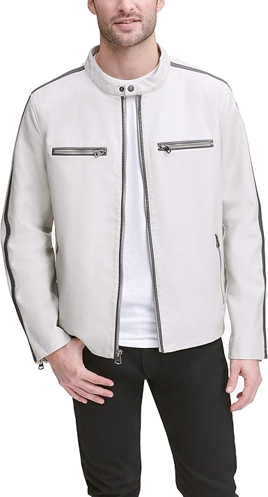 levi's men's faux leather motorcycle jacket