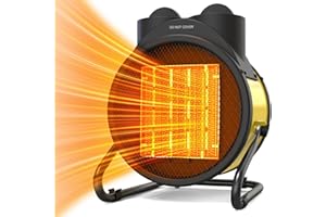 SEEYANG Outdoor Heater for Patio - 1500W Electric Garage Heater,3 Modes,3S Fast Heating, Overheat Protection, Easy to Carry, Portable Space Heater for Outdoor Indoor Use Garage Patio