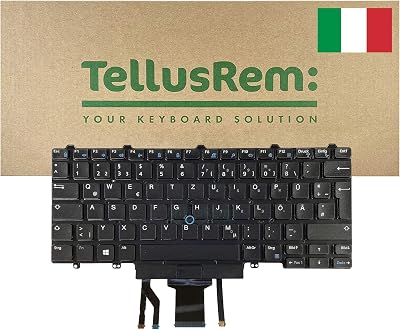 TellusRem Italian Backlit Keyboard for Dell Latitude E5450 E7450 E7470