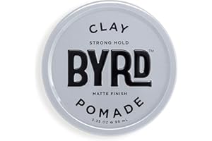 BYRD HAIRDO PRODUCTS BYRD Hair Clay Pomade – Strong Hold, Ultra Matte Finish, Add Volume and Sculpt to All Hair Types, 3.35 Oz