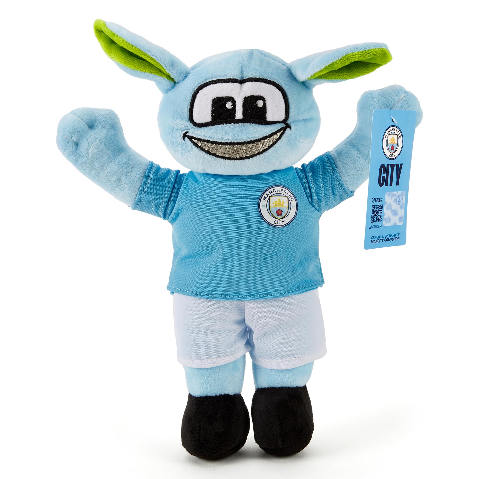 Man City Moonchester Mascot - Eco-Friendly 30 cm Plush Toy | Officially Licensed Football Collectible Manchester City Fans