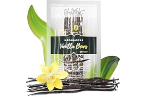 20 Crystallized Madagascar Vanilla Bean - Premium Bourbon Grade Extract, 6-7 inches, Great for Homemade Extract. Red Cuts Van