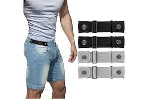 BELTROAD No Buckle Belts for Men Women Side Belt without Buckle Elastic Stretch Adjustable Belt 1.5 Inch Invisible Belt