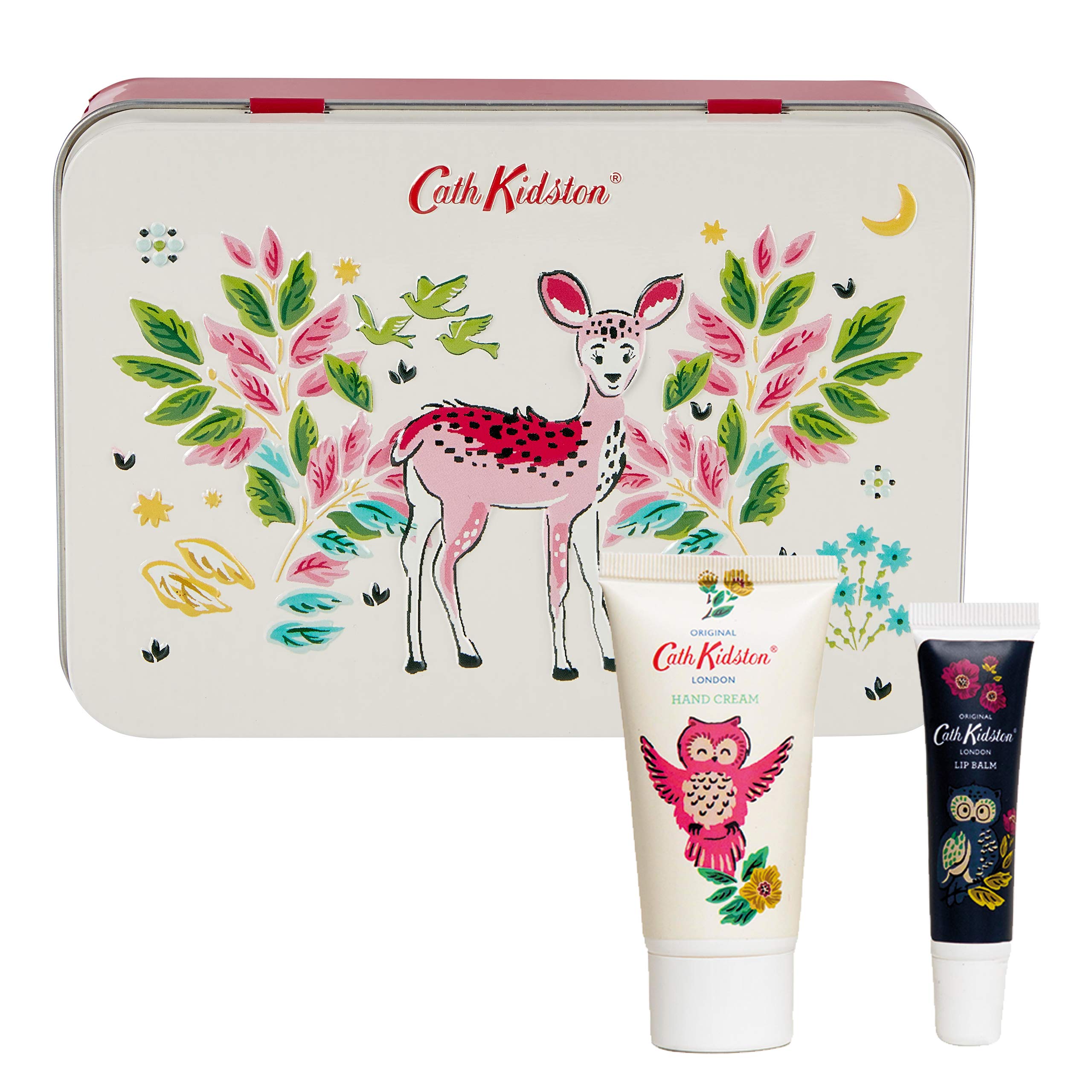 Cath Kidston Magical Woodland Hand & Lip Gift Tin Box, 50ml Hand Cream and 10ml Lip Balm FG5025