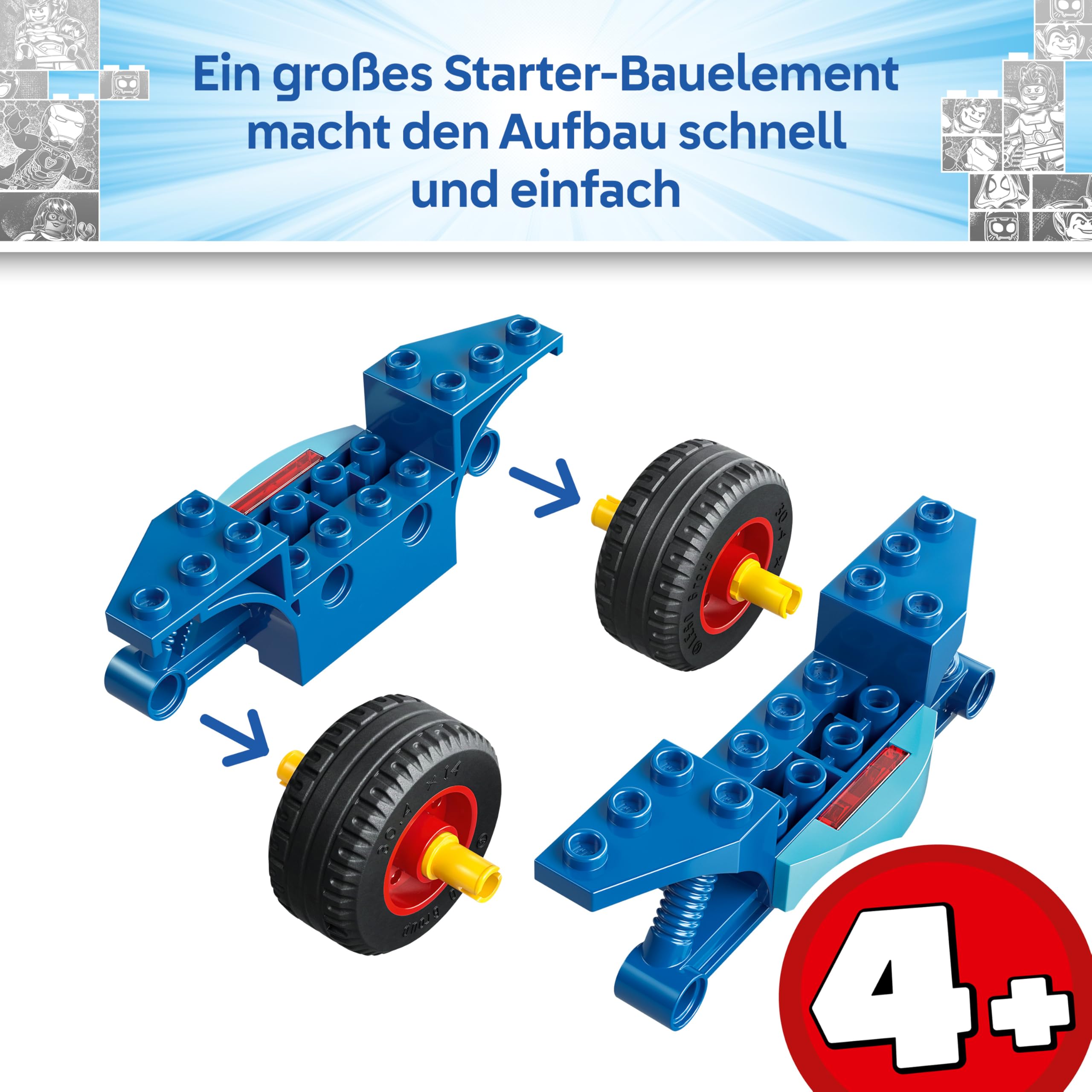 LEGO ǀ Marvel Spidey und Seine Super-Freunde Spidey auf Motorrad vs. Rhino - Superhelden Spielzeug mit Motorrad und 2 Minifiguren - Geschenk für Jungen ab 4 Jahren und Fans der Serie - 11206 3