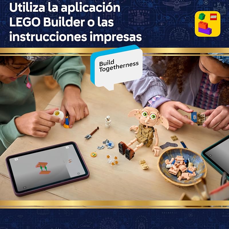 Harry Potter 2en1 Dobby el Elfo Libre de Juguete - Kit de Maquetas Transformable en Figura de Kreacher - Decoración para el Dormitorio - Regalo para Niñas, Niños y Fans de 8+ Años - 76469 — foto 6 de 8