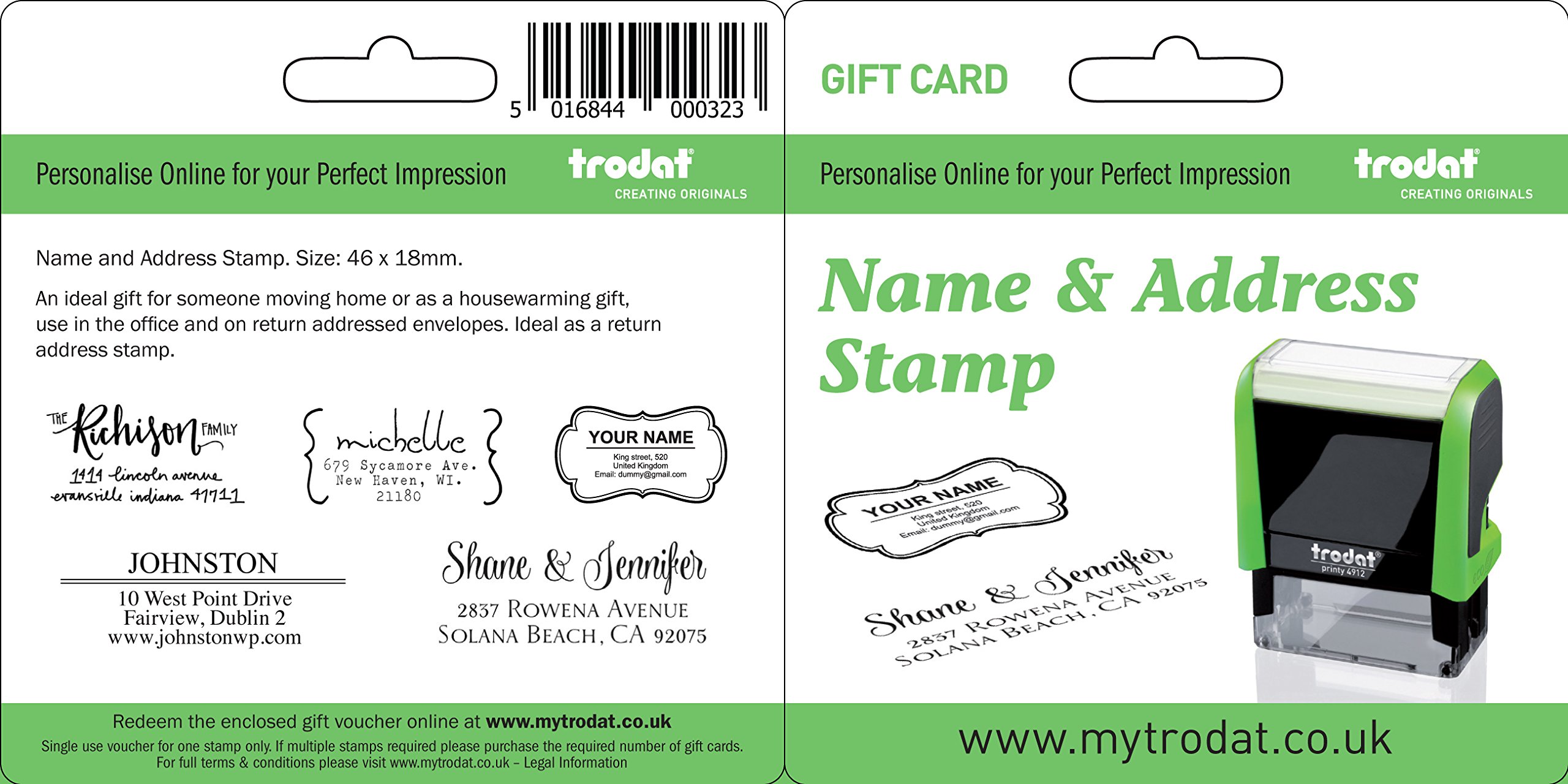 Trodat Name and Address Stamp