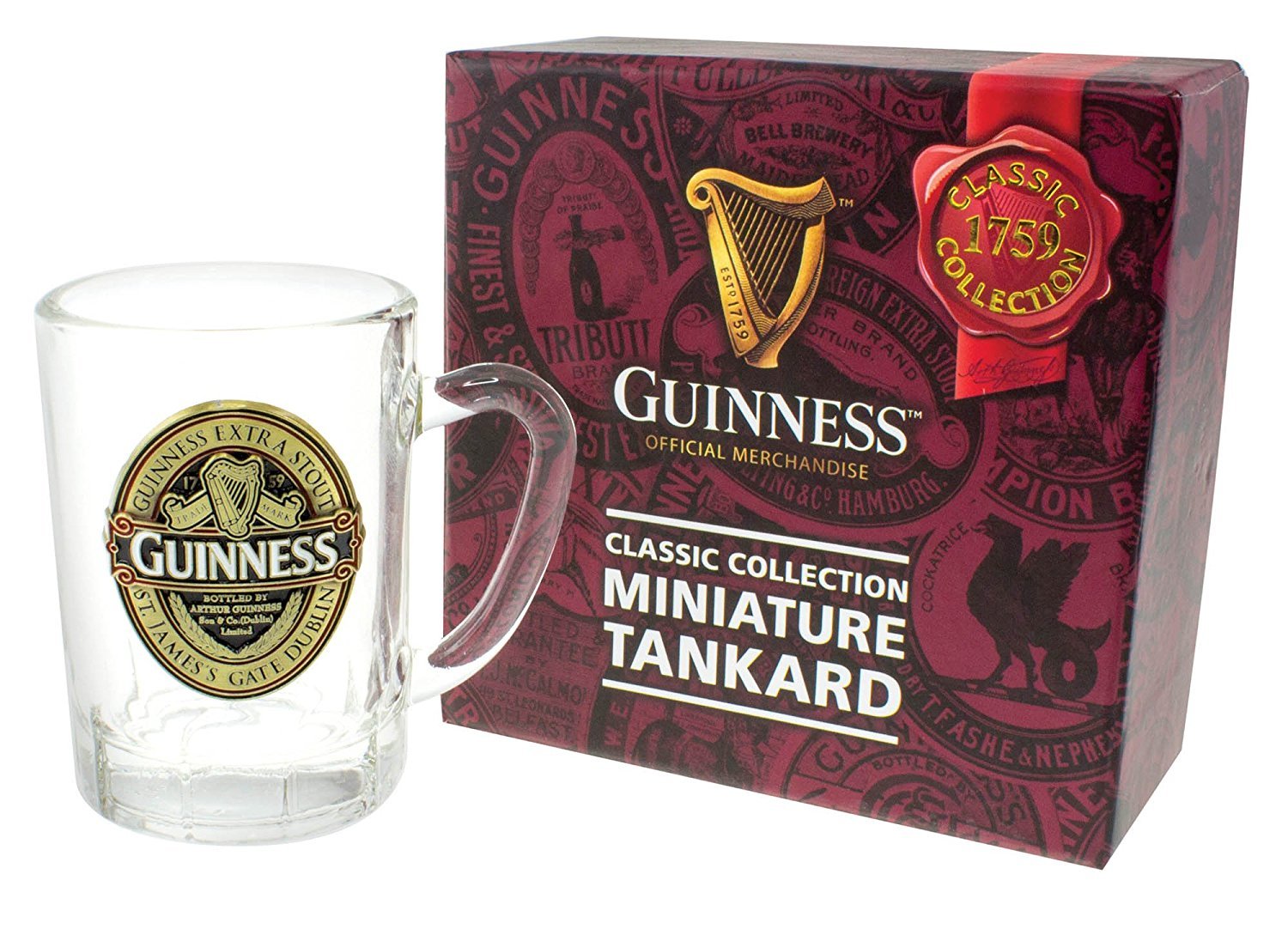 Mini Tankard with Guinness Classic Collection St. James Gate Label Design