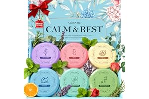 CalmNFiz 6 Pack Shower Steamers Aromatherapy, Stocking Stuffers for Women Men, Birthday Gifts for Her, Christmas White Elephant Gifts for Mom Adults Teen, Relaxation Self Care Natural Essential Oil
