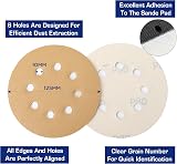 WORKPRO 50Pcs 125mm Sanding Discs 80 120 240 Grit Hook Loop Orbital Sander view 5