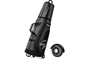 OutdoorMaster Golf Travel Bags for Airlines with Wheels and Hard Case Top, Protect Golf Clubs, Lightweight and Easy to Maneuver, Upgrade Version