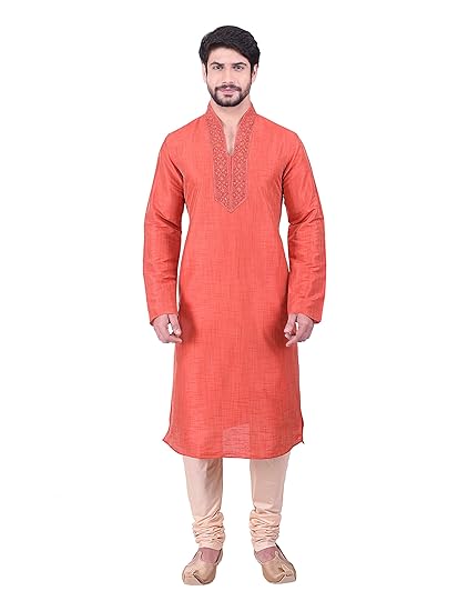Men's Full Sleeve Regular Fit Designer Kurta & Churidar Set