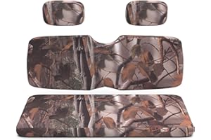 KEMIMOTO UTV Seat Covers Waterproof 1680D Compatible with Ranger 500 700 800 2002-2008, Camo Bench Seat Cover with Durable Fabric and Waterproof PVC Coating，Parts Accessories