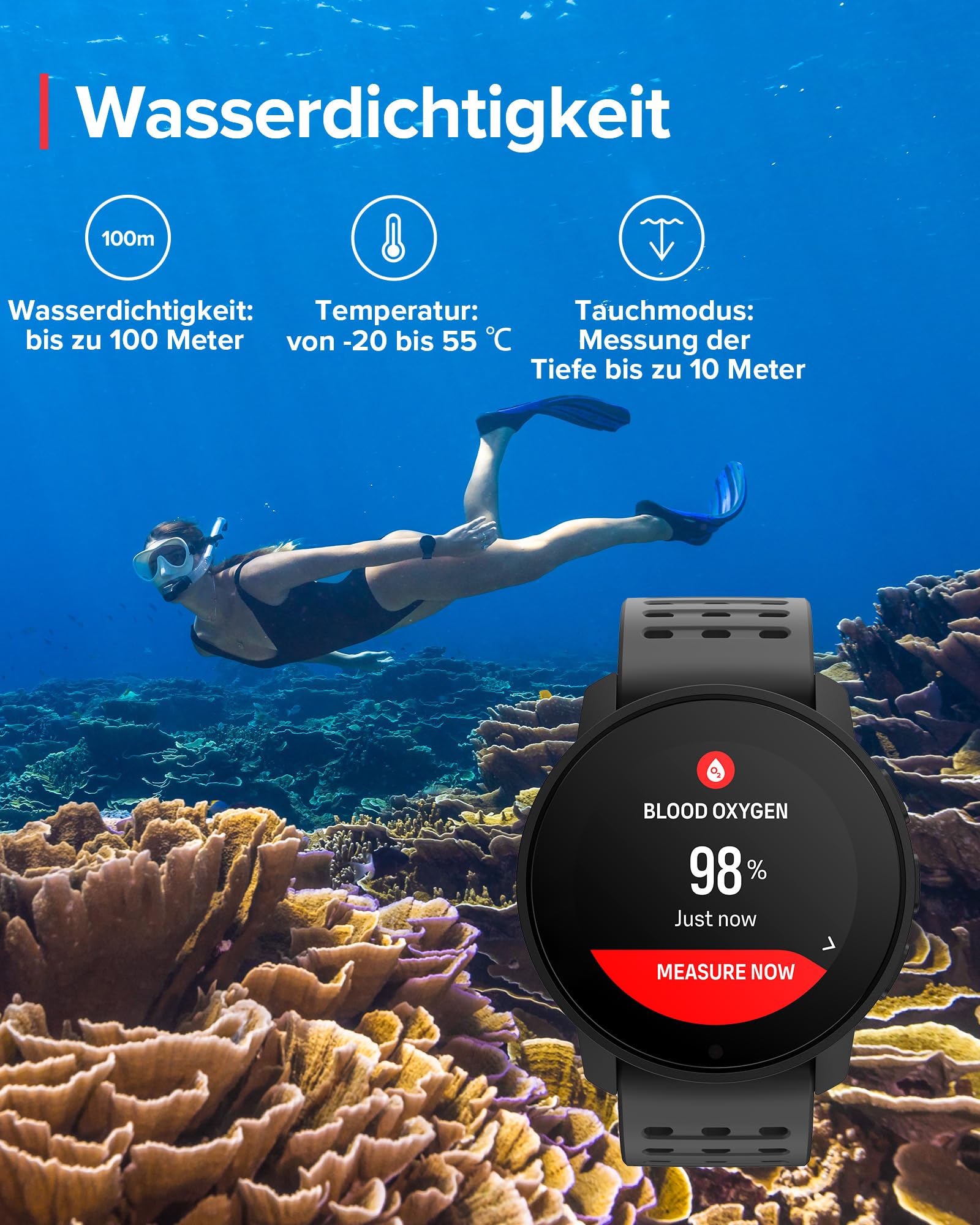 SUUNTO 9 Peak Pro GPS-Sportuhr, 1,2-Zoll-AMOLED-Display, 95+ Sportmodi 9